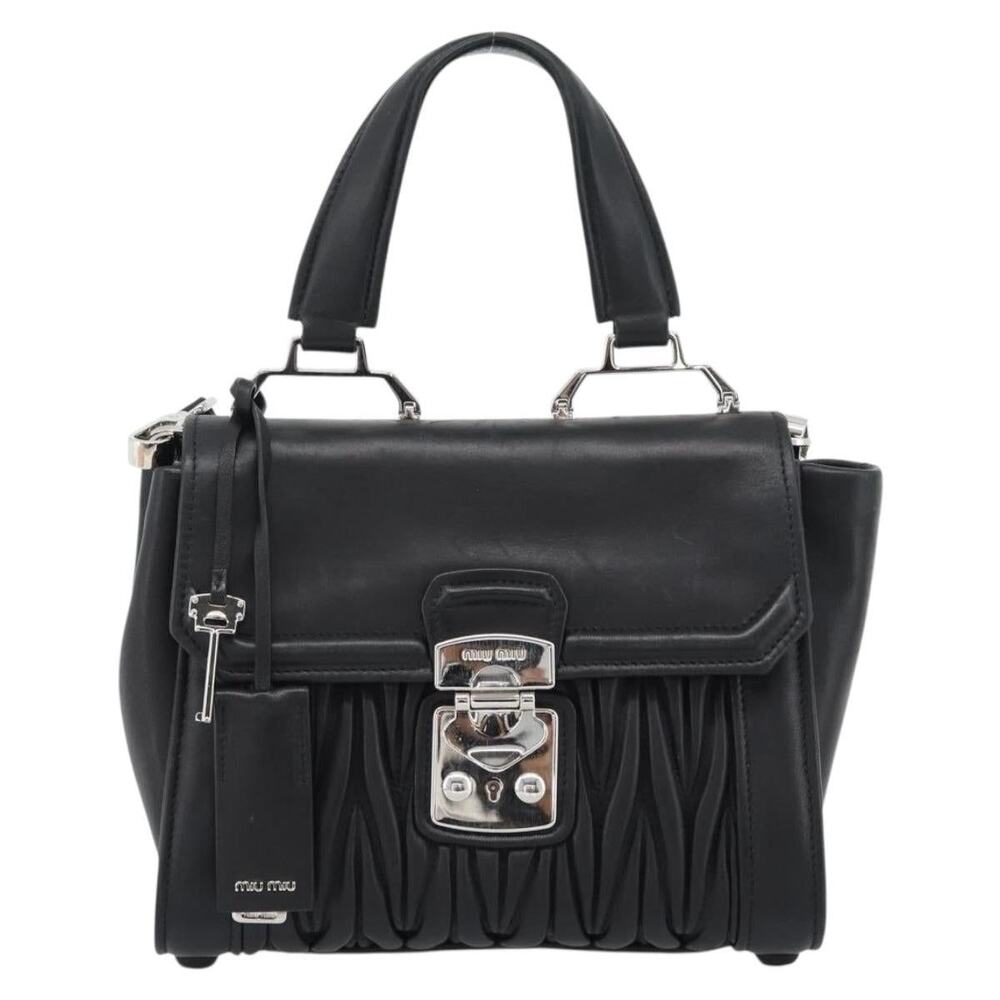 Miu Miu Matelasse Handbag Black